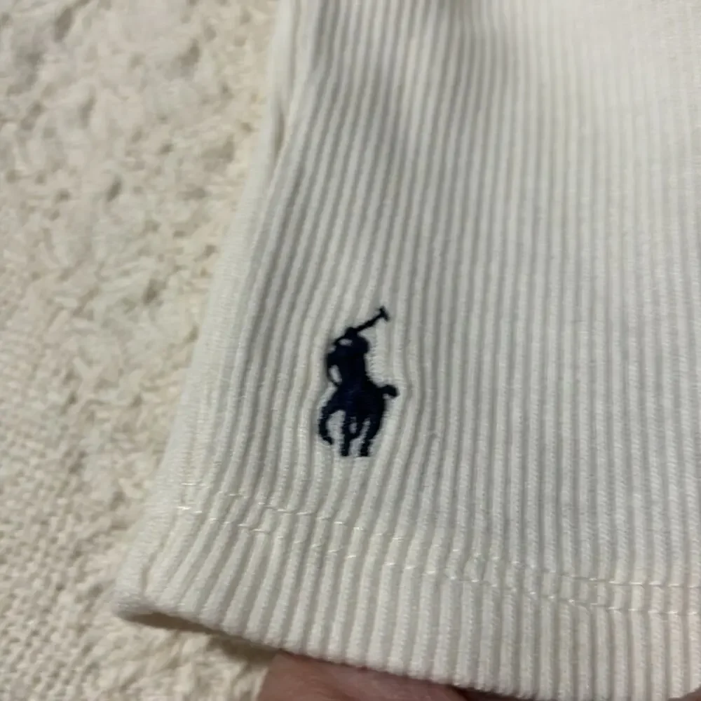 Polo Ralph Lauren 5 cream 💯 cotton tank with lace detail at arms and neck NWT